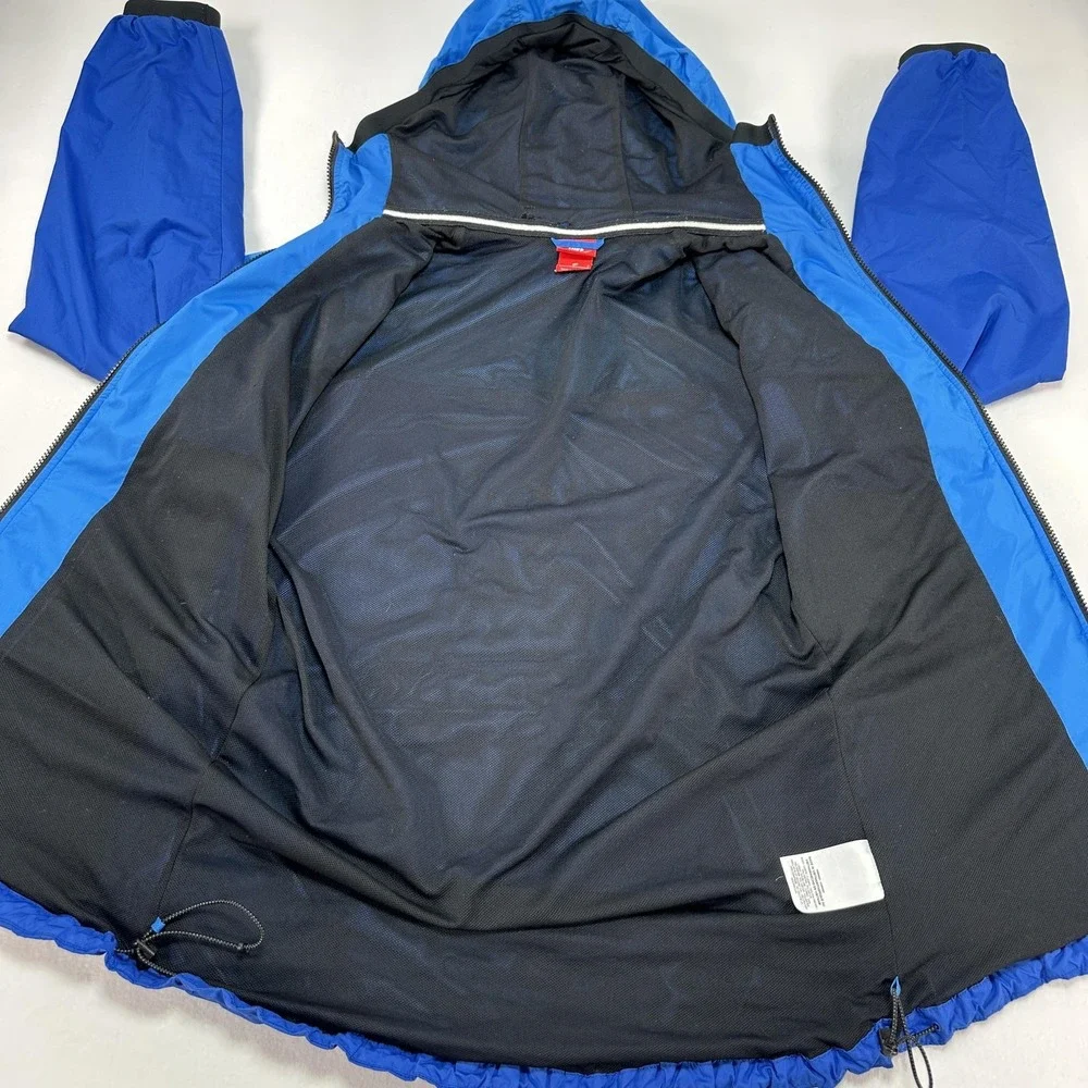 Nike Jacket Mens Large Blue Colorblock Full Zip Hooded Windbreaker 917809-435
